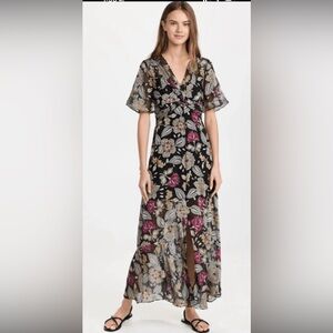 rag & bone Black Floral Maxi Dress